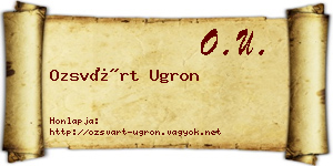 Ozsvárt Ugron névjegykártya